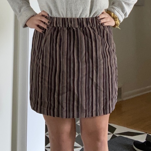 Maroon & Purple Striped American Eagle Skirt - Picture 2 of 2